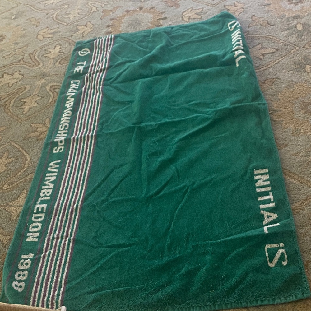 Wimbledon 1988 Championship Green Tennis Towel $75